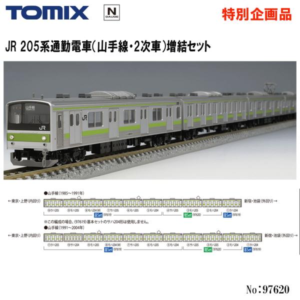 トミックス No:97620 TOMIX JR 205系通勤電車（山手線・2次車）増結3両