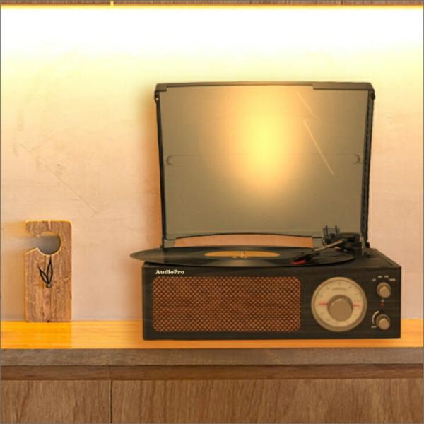 レコードプレーヤー SP盤 78回転 EP LP カセットテープ ラジオ 多機能