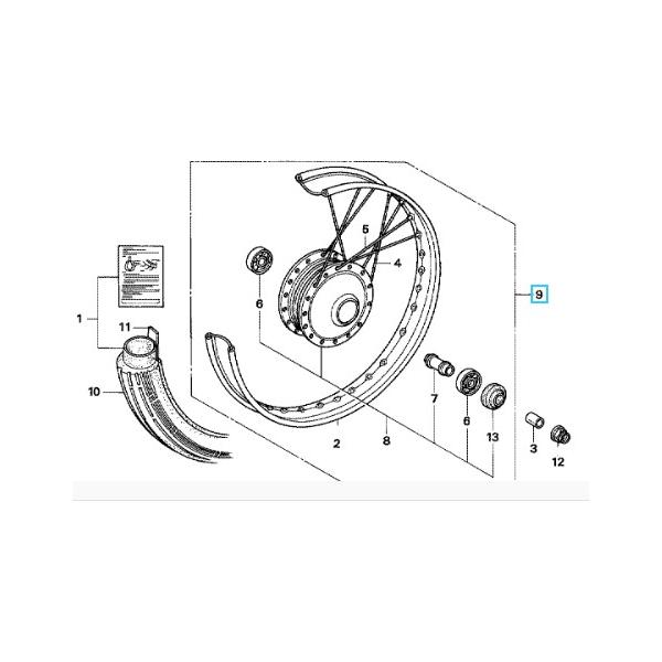 スーパーカブ [純正部品]スーパーカブ50 純正フロントホイールASSY