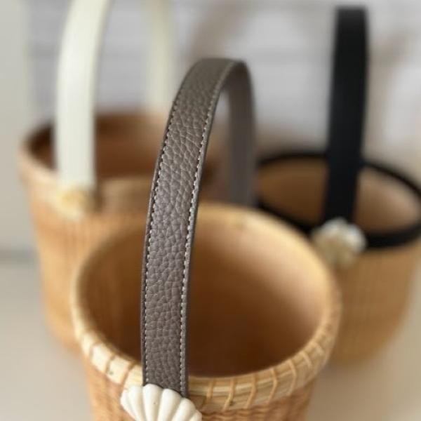 Nantucket ナンタケットバスケット レザーハンドル Sサイズ 長さ35cmx