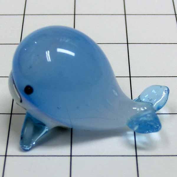 クジラ君 ガラス細工 ミニチュア 雑貨 置物 ガラス工芸品 : 佐竹ガラス