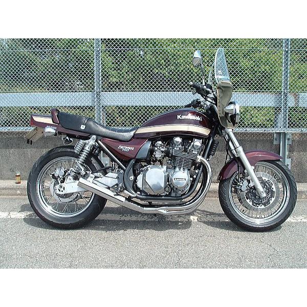 ゼファー750用集合管 （ブラック）【 ゼス管ショートマフラー 3D