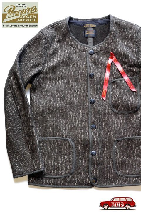 Browns BEACH」×「TIMOTHY EVEREST」 COLLARLESS JACKET ブラウンズ