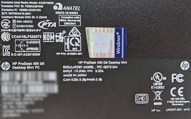 PC の認定/認証ラベルを確認したい（文書番号：a50126） | 日本HP LIVE