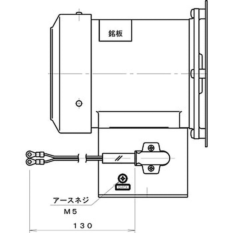 TN2.5 標準(下部水平) プレート型電動送風機 淀川電機製作所 耐熱型