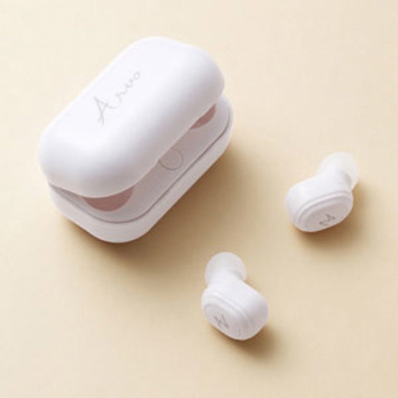 QB-082WH Bluetooth 5.0 ワイヤレス イヤホン 軽量 防水IPX4 1個 QTJ