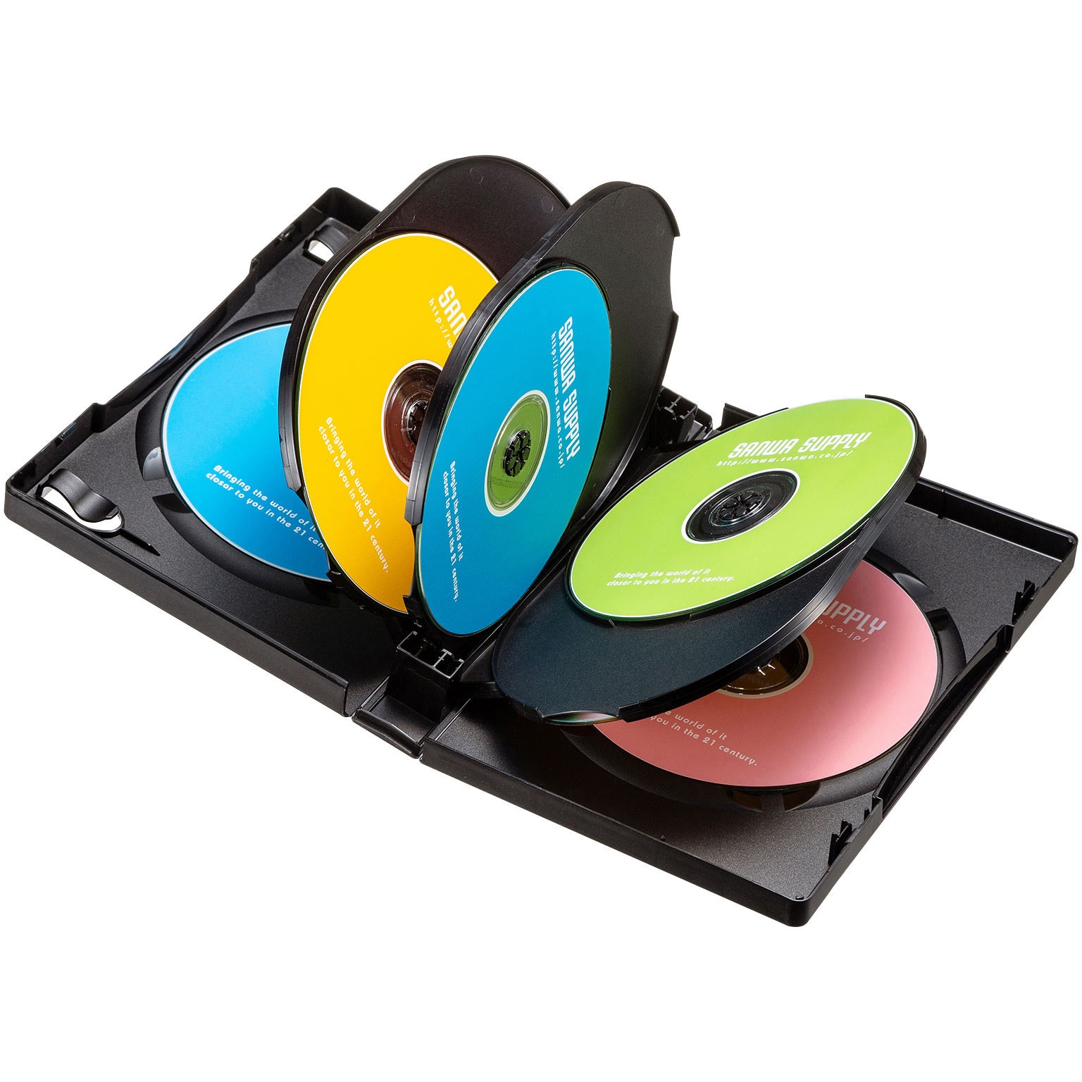 DVD-TW8-03BKN DVDトールケース サンワサプライ 8枚収納 1セット(3枚