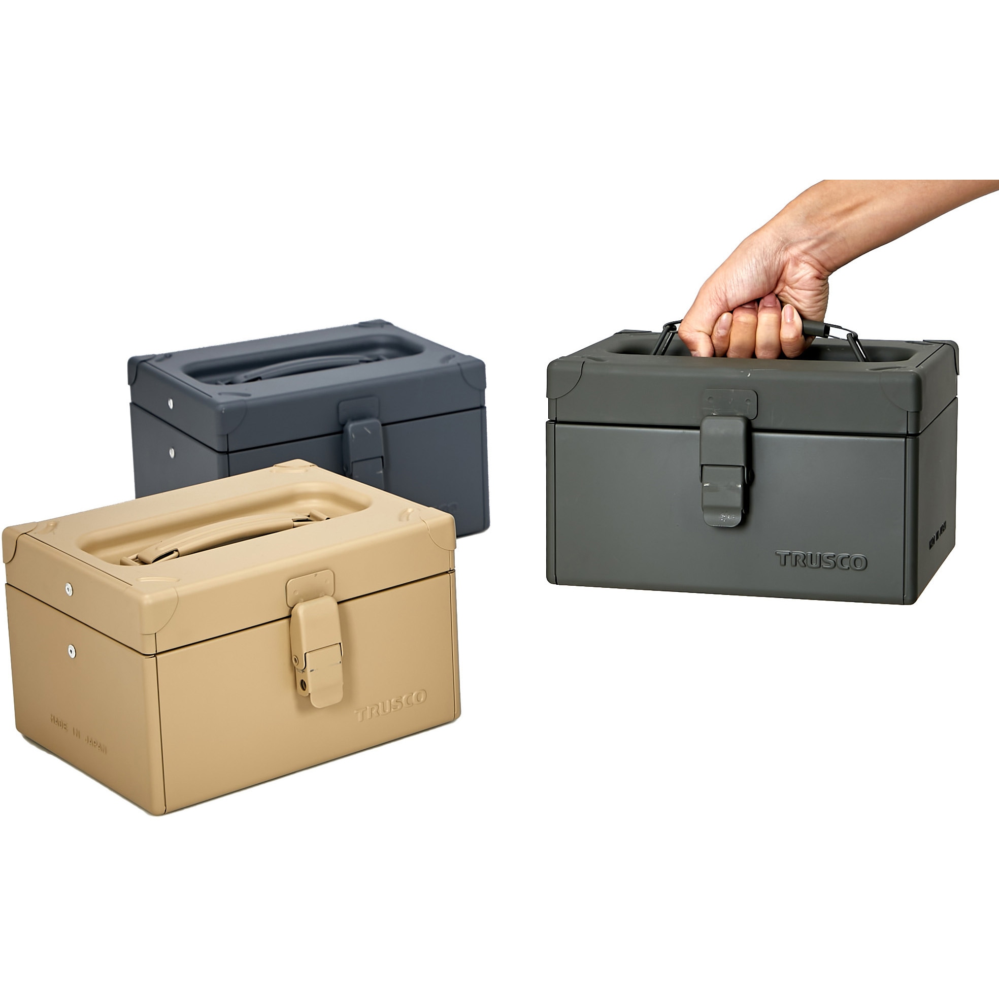 TB225-DG 片開きツールボックス スチール製 TRUSCO アーセナルグレー色