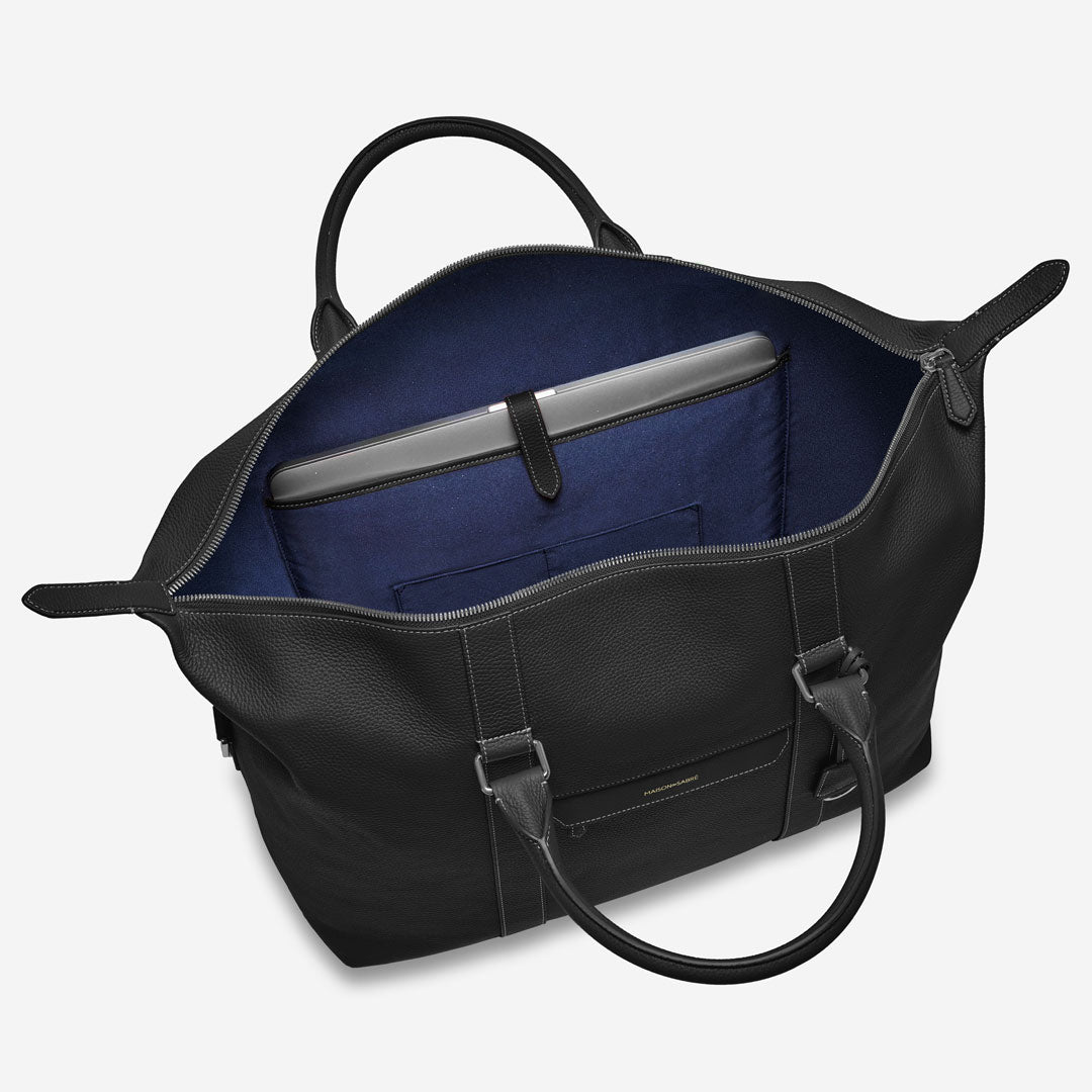 The Boston Bag - Black Caviar – MAISON de SABRÉ