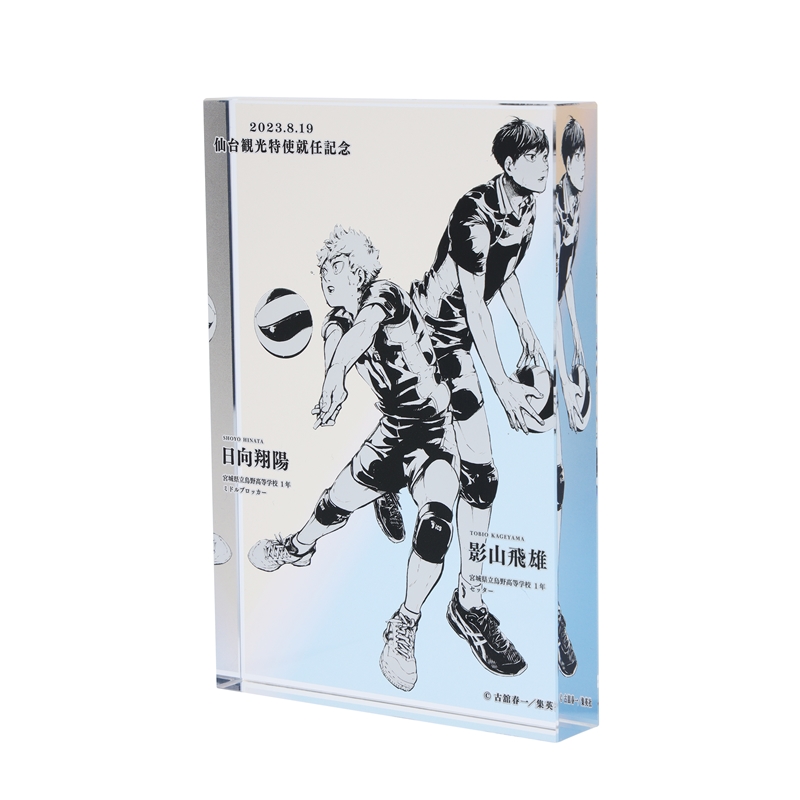 ハイキュー！！』アクリルブロック 日向翔陽＆影山飛雄 【仙台観光特使
