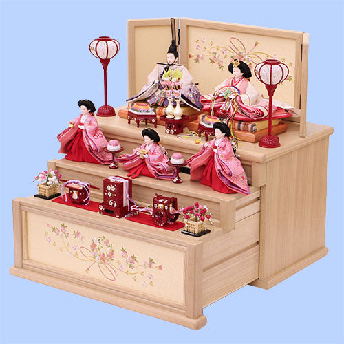 雛人形・雛道具 高級本金手描き絵付き貝合わせ紅白梅 一対 – 寿鳳人形