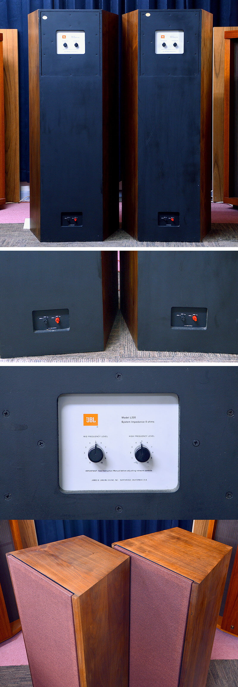 JBL L220 3WAYフロア型スピーカー ペア エッジ張替済 / 札幌の中古