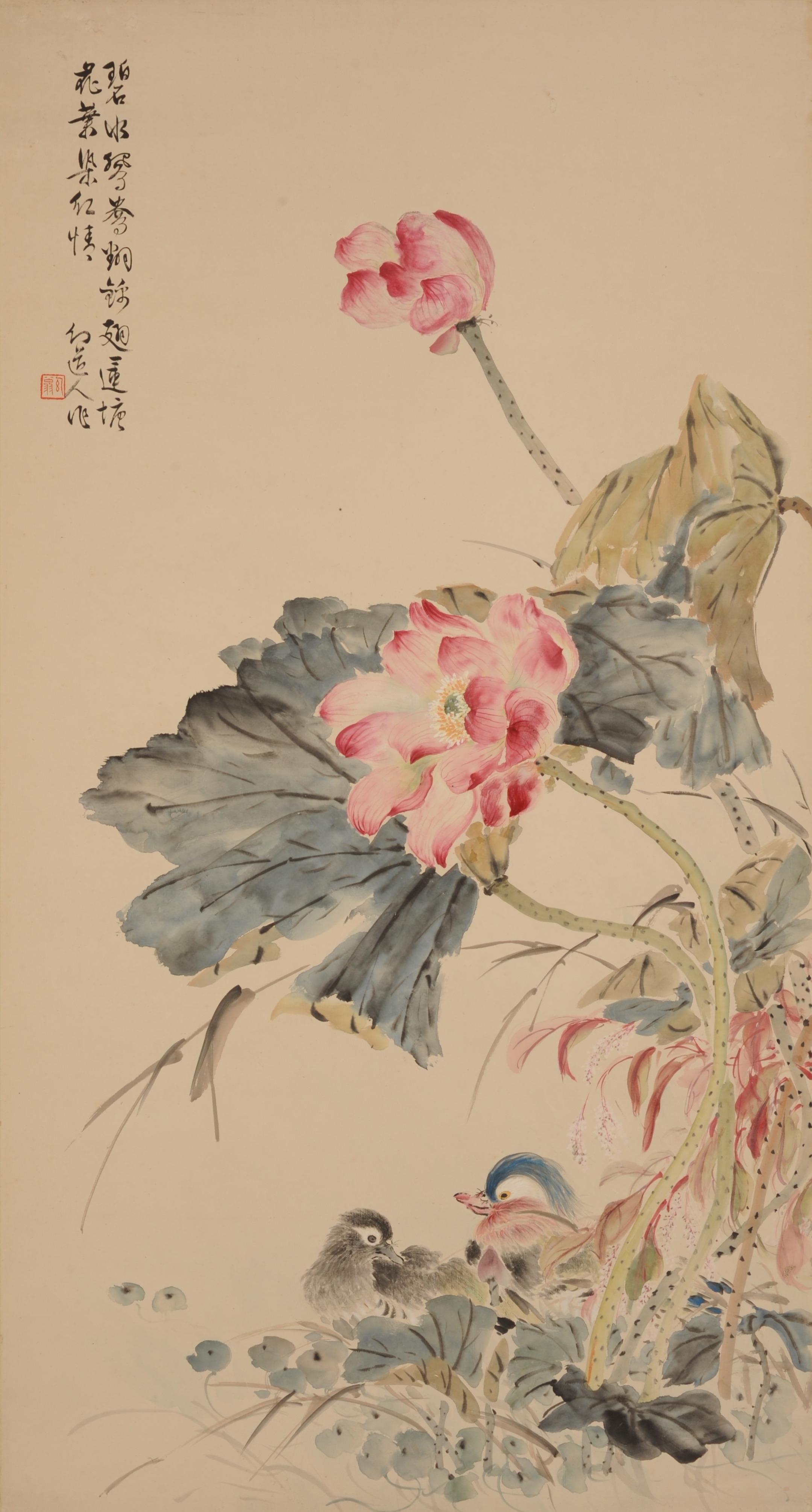 蓮池水禽図 - 観峰館