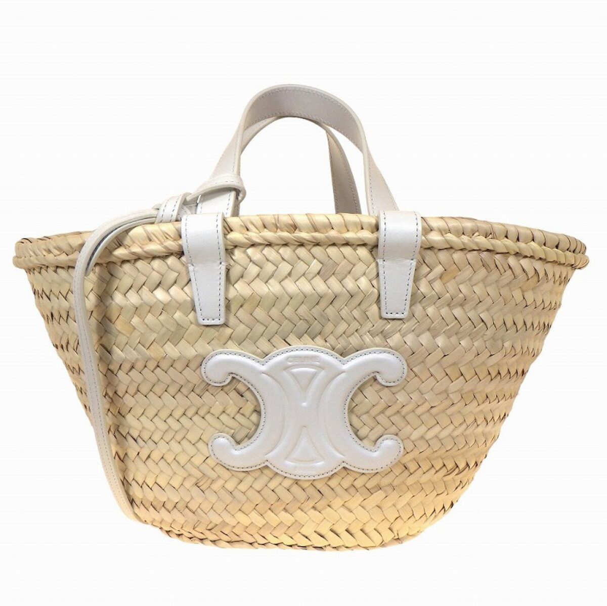 セリーヌのラフィアカゴバッグ！！ティーン トリオンフ クラシック