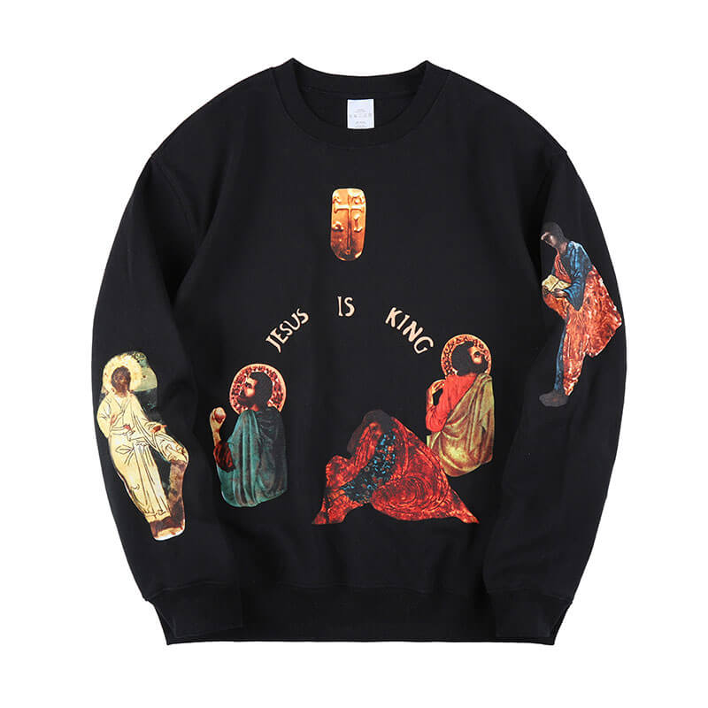 Kanye West Jesus is King Crewneck Casual Sweatshirts