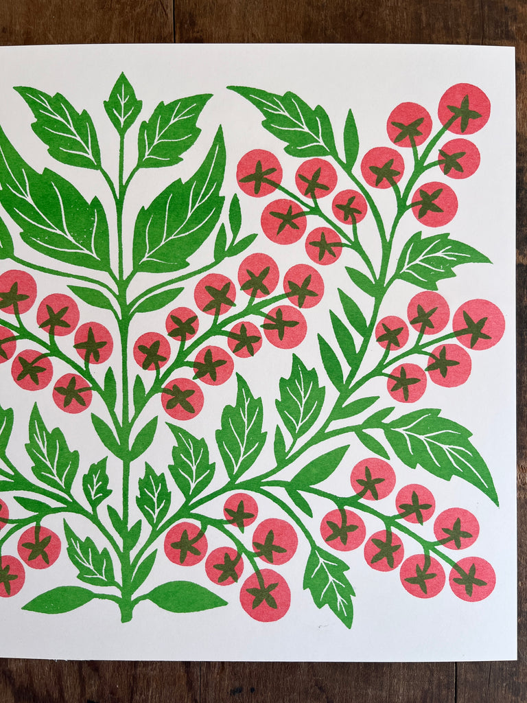 Garden Series: Cherry Tomato Risograph Print – Katharine Watson Shop