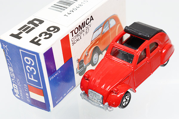 ミニカーショップ ケンボックス トミカ 青箱☆F39☆シトロエン2CV(赤