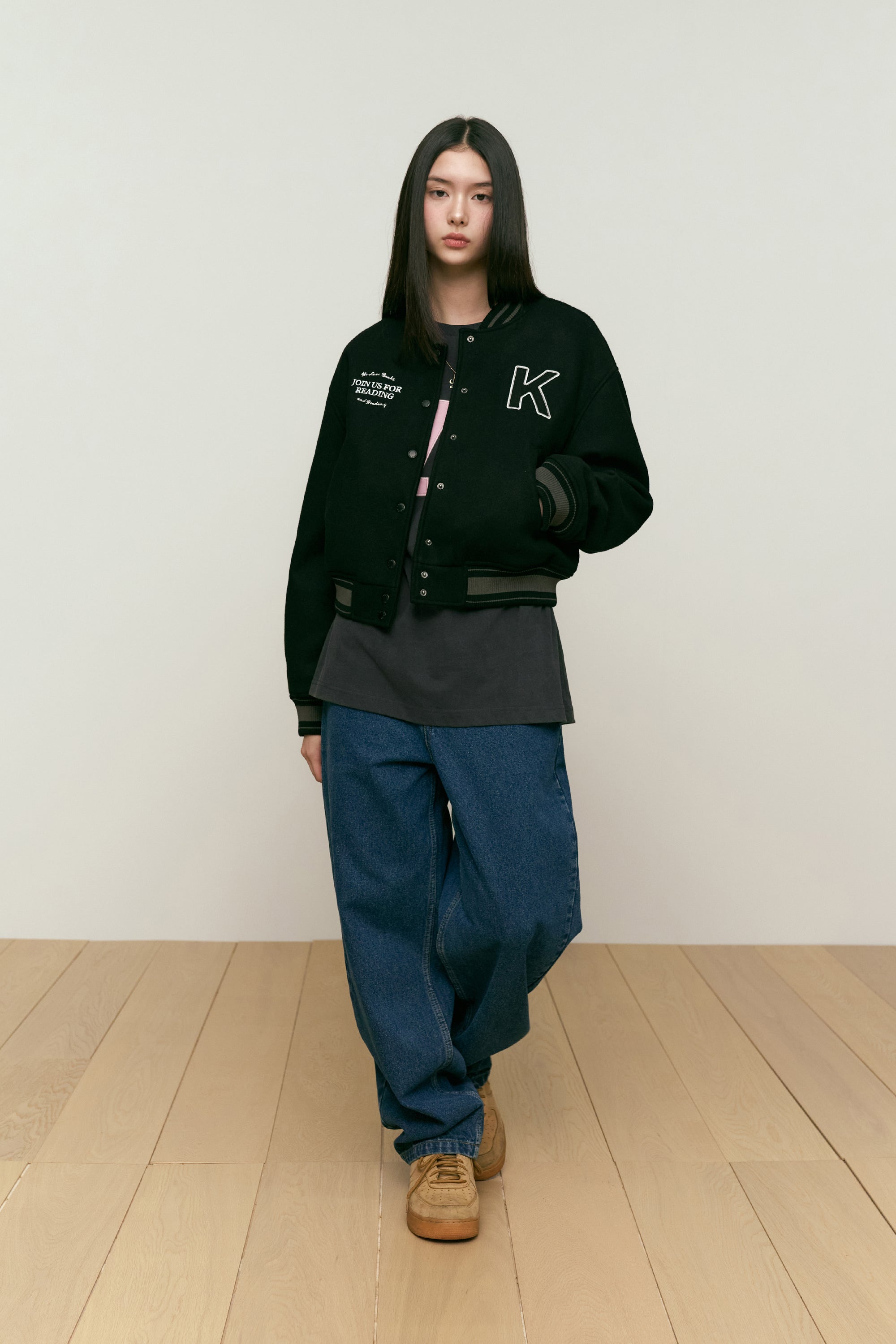 KIRSH スタジアムジャケット【ブラック】