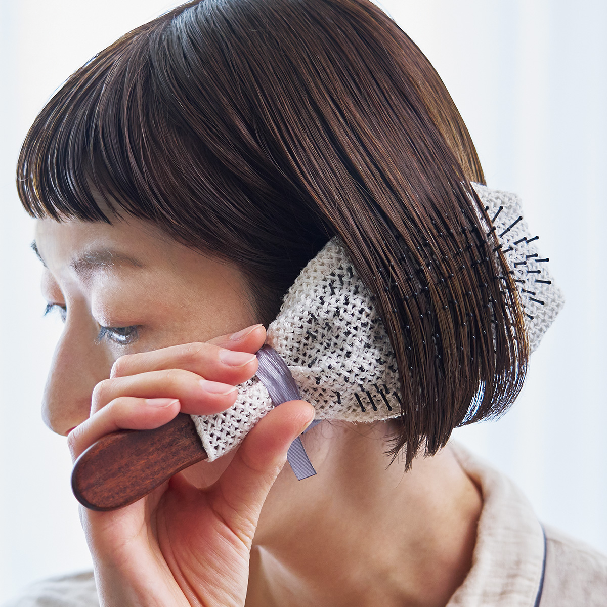 上州絹屋｜セリシンヘアブラシカバー | KONCENT Web shop｜アッシュ