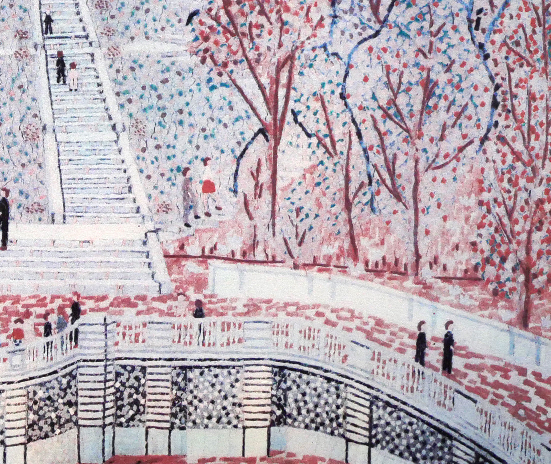 山下清「パリのサクレクール寺院」リトグラフ 絵画買取・販売の小竹美術