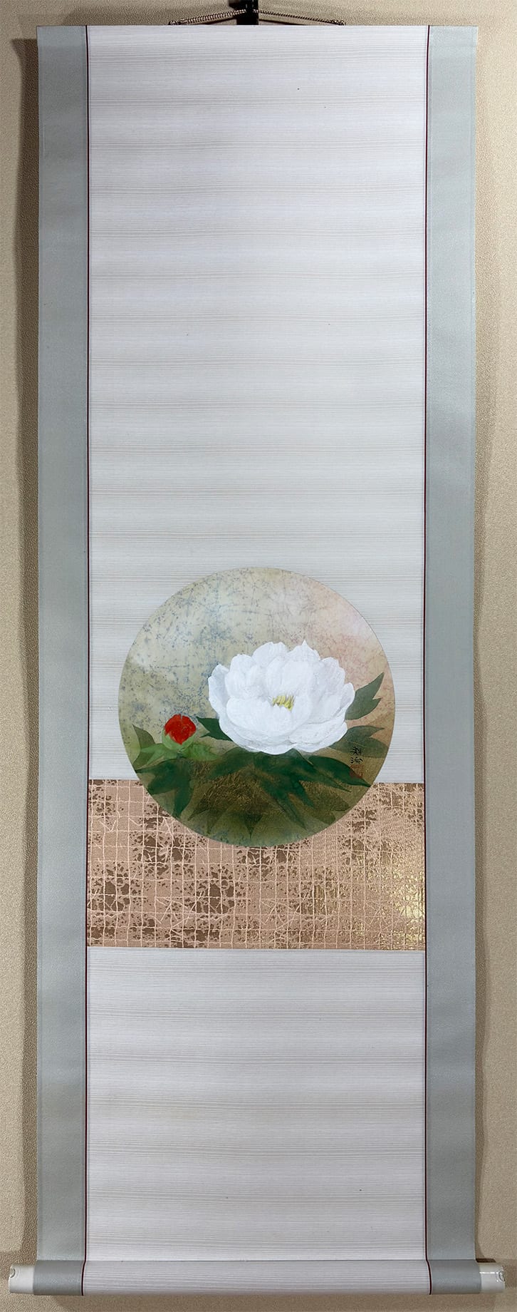 円装牡丹（ミニ掛軸）｜新・古美術 高美堂（こうびどう）｜掛軸販売