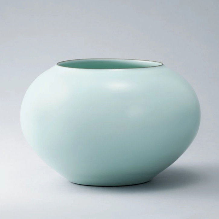 中野月白瓷壺(福島 善三)｜ギャラリージャパン