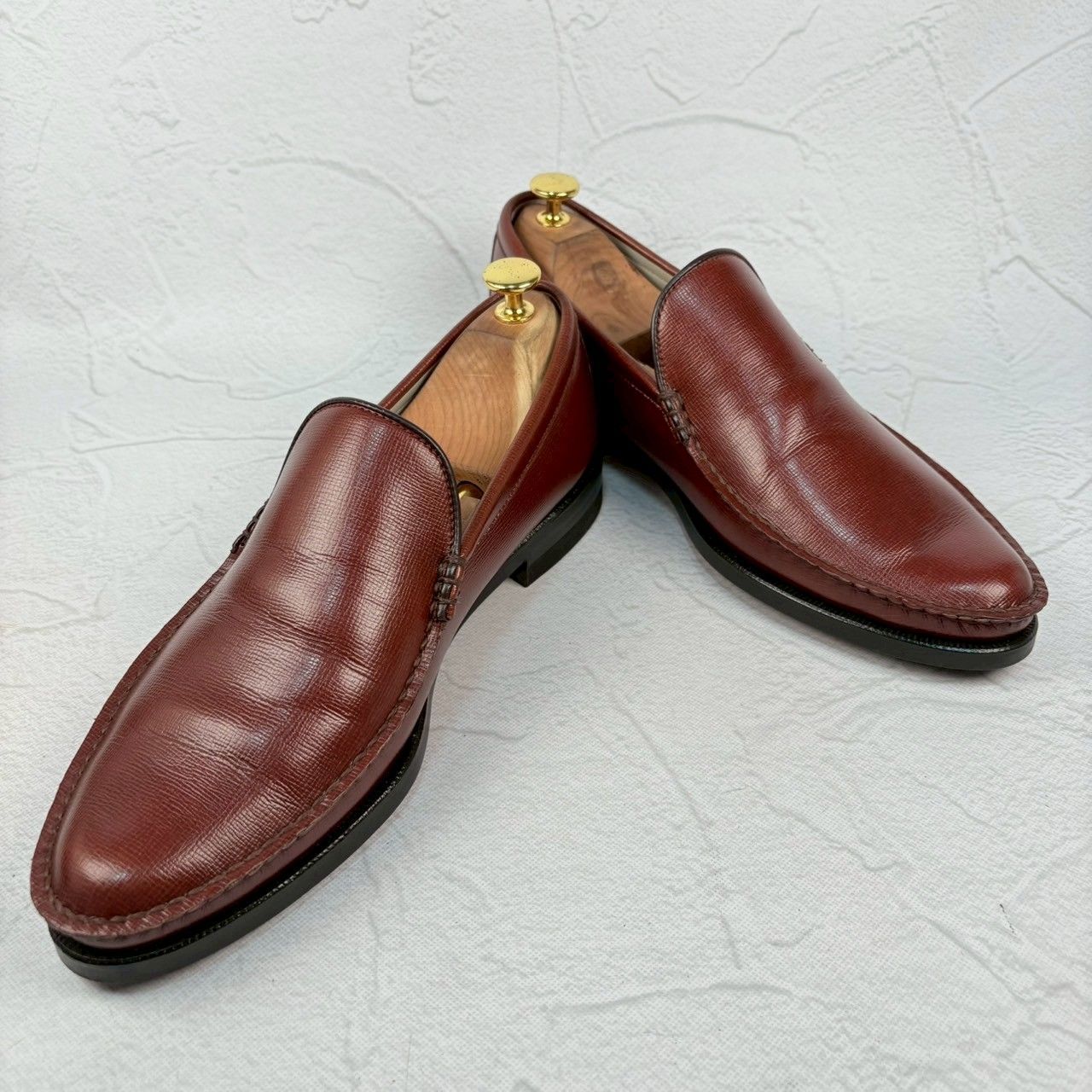 美品】REGAL リーガル コブラヴァンプ ローファー シボ革 茶 26 / 26.5