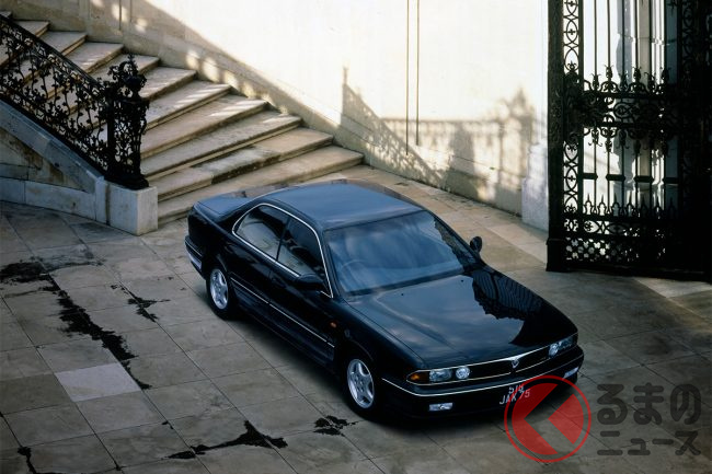 全長5m級！ 三菱の「最上級セダン」!? 斬新「ジェットファイターグリル