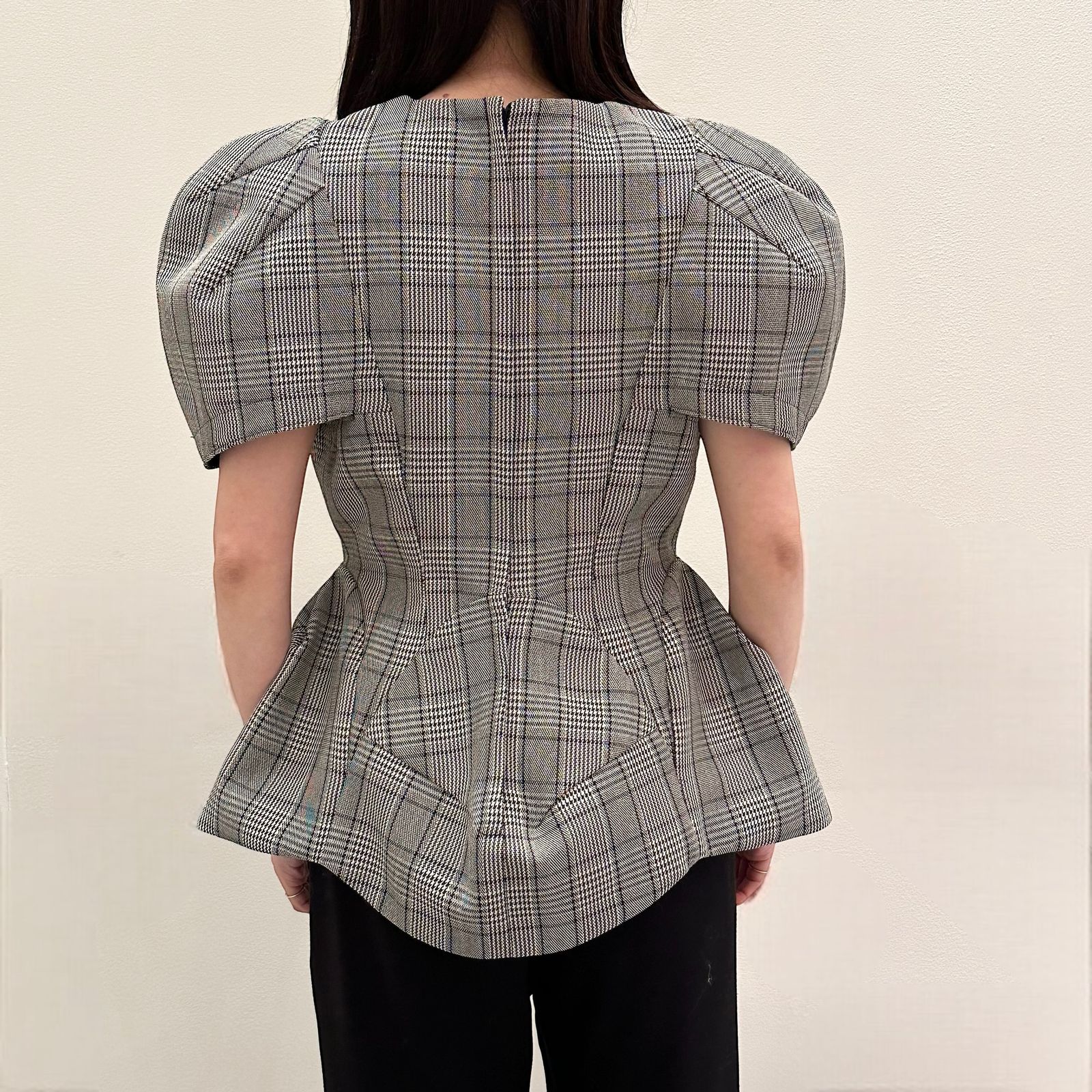 ENFOLD - FLOWER PEPLUM-TOPS / ペプラムトップス / グレー / グレン