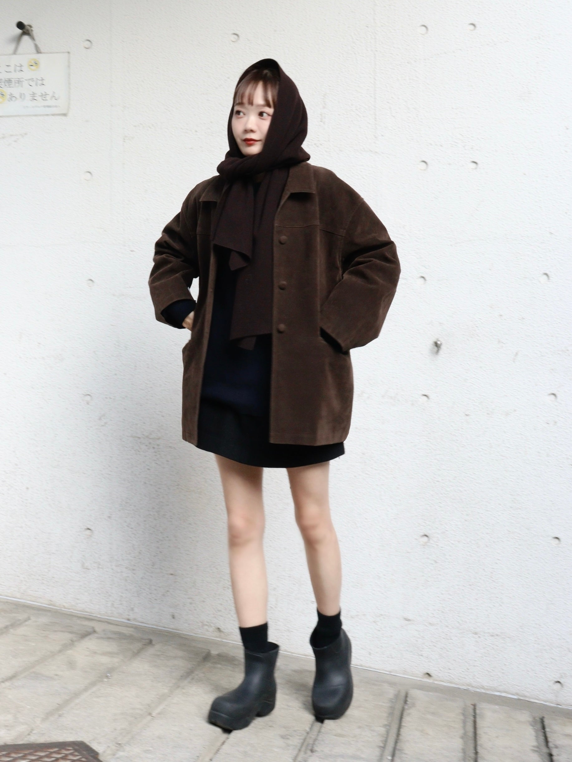 high waist straight twill pants – LA PEAU DE GEM