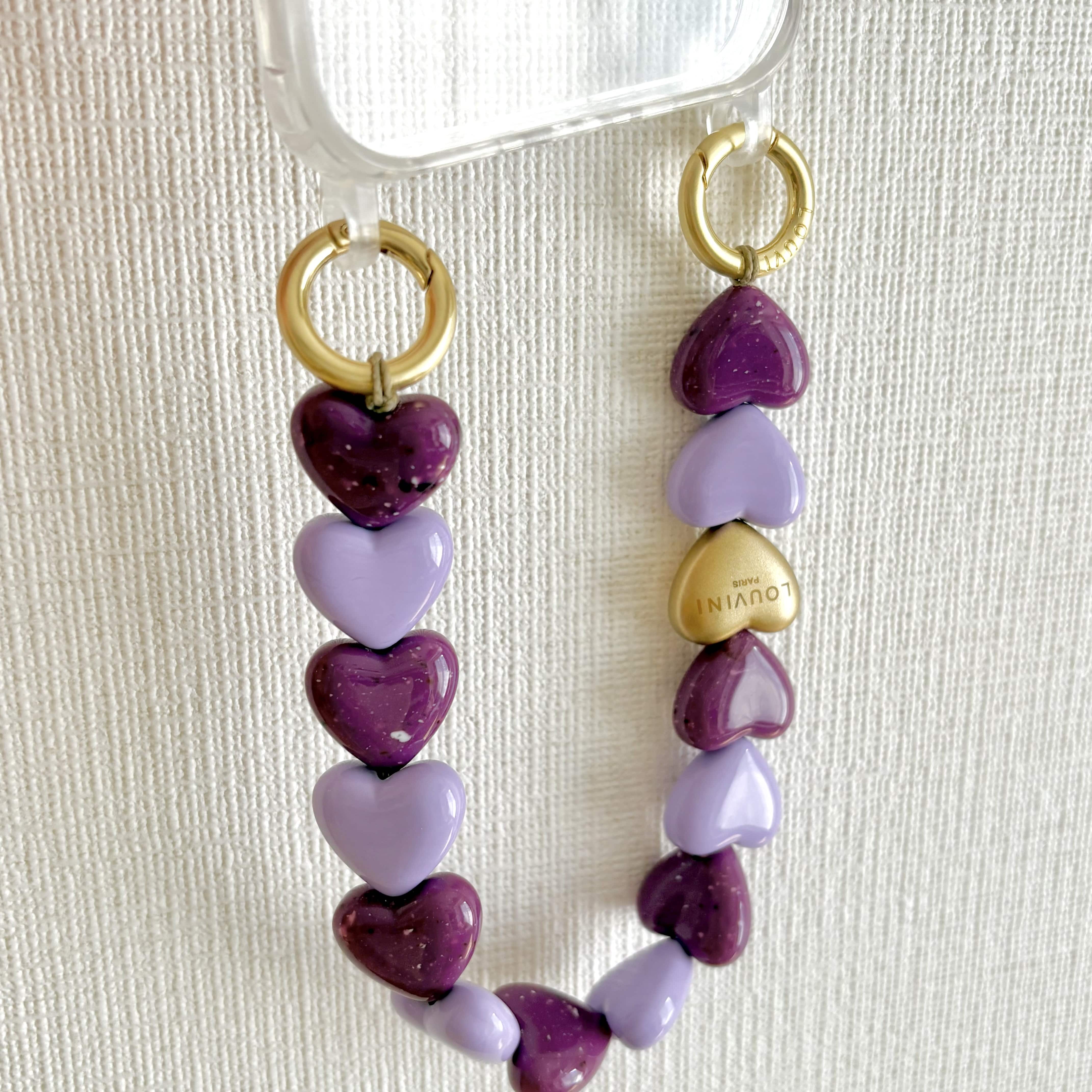 LOUVINI PARIS/ルヴィニ パリ】スマホにハートのハンドストラップを