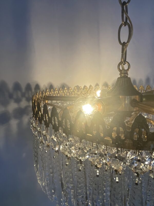 French brass cake chandelier 3灯 / フレンチ ブラス ケーキ