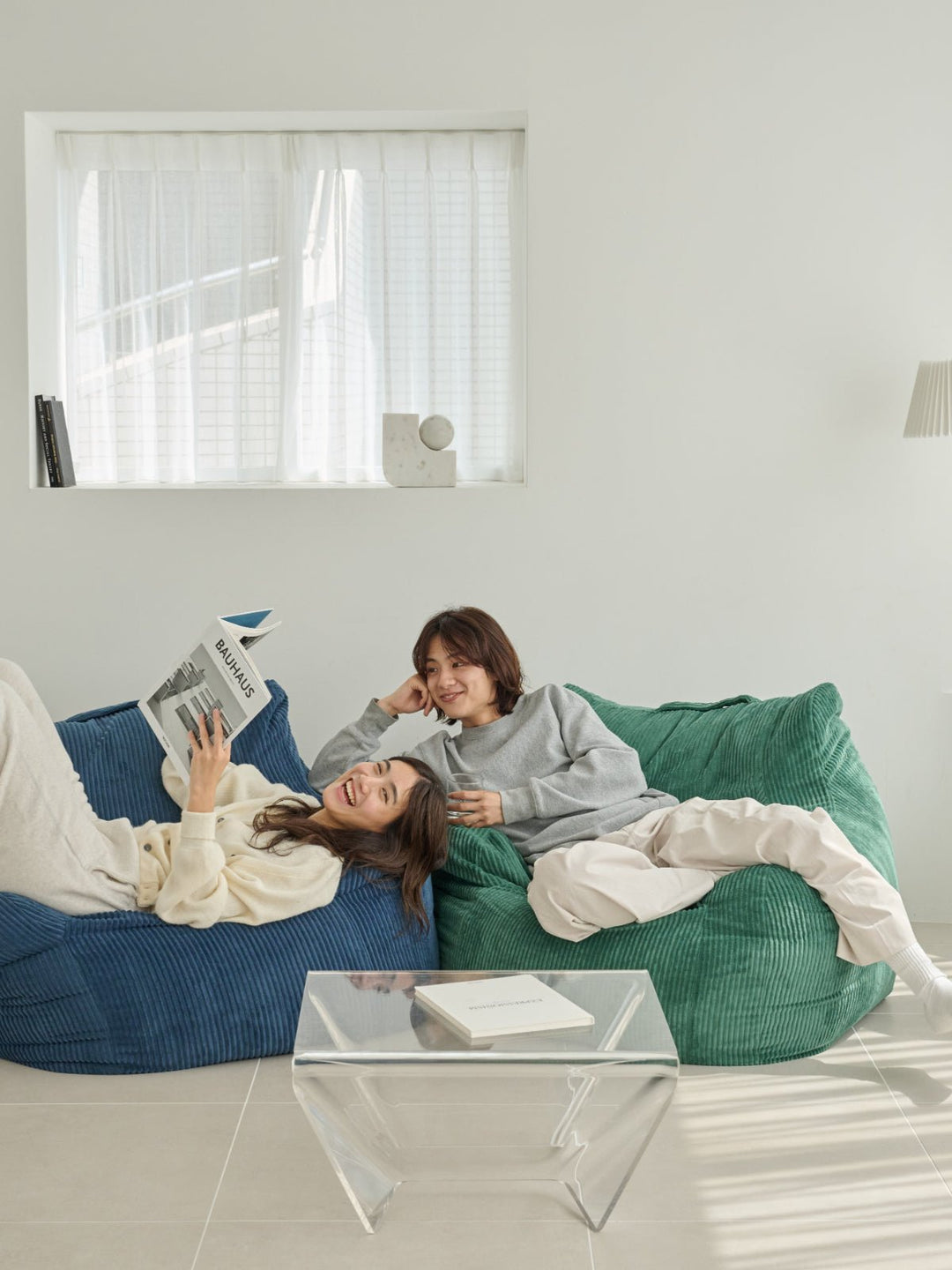 LOOSY 1人掛けビーズソファ Green｜1人用ソファ おしゃれ 一人暮らし