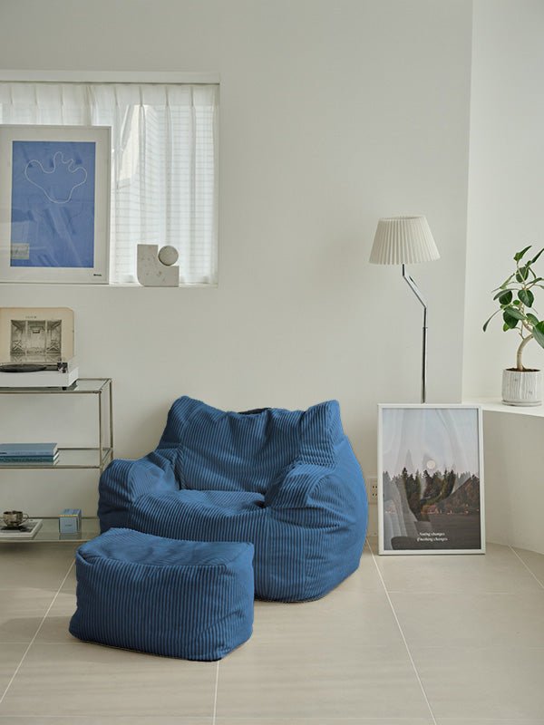 LOOSY 1人掛けビーズソファ Navy｜1人用ソファ おしゃれ 一人暮らし 二