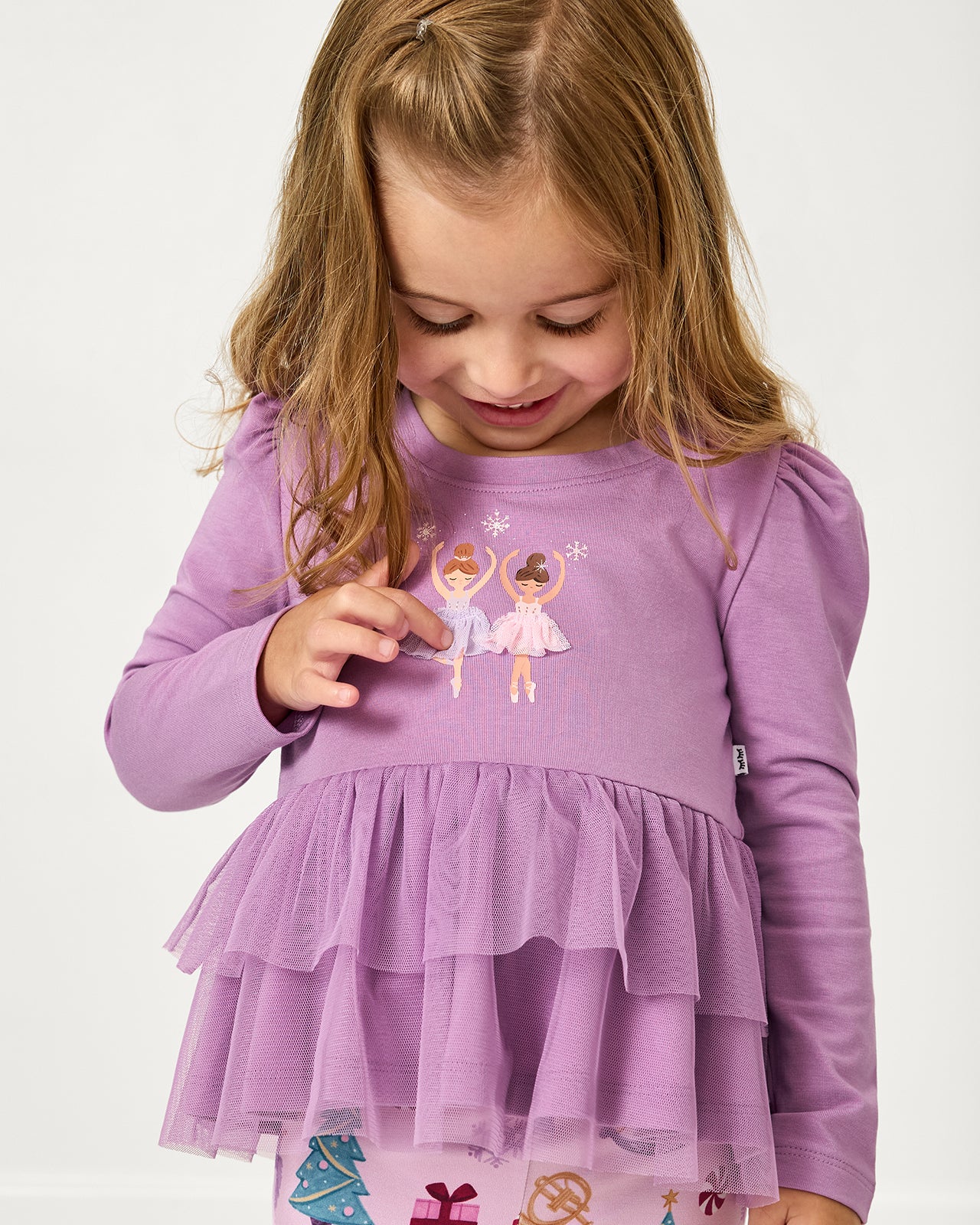 Ballerina Tiered Peplum Top | Little Sleepies