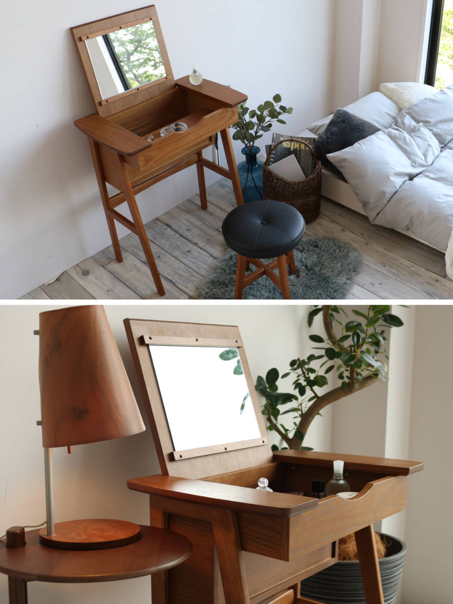 dショッピング |ドレッサー コンパクト デスク スツール付き 幅62cm