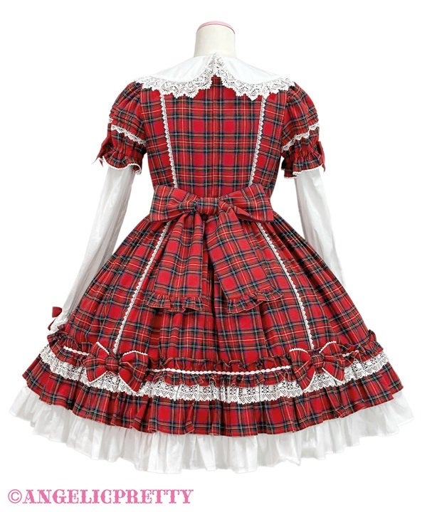 Dolly Girl Detachable Sleeves OP (Tartan) by Angelic Pretty