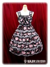 Sweet Gingham Border Ribbon Ribbon Baby Doll JSK by Baby, the