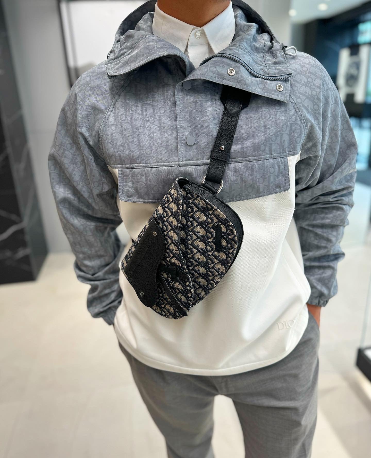 Christian Dior クリスチャンディオール サドル ポーチ ボディバッグ