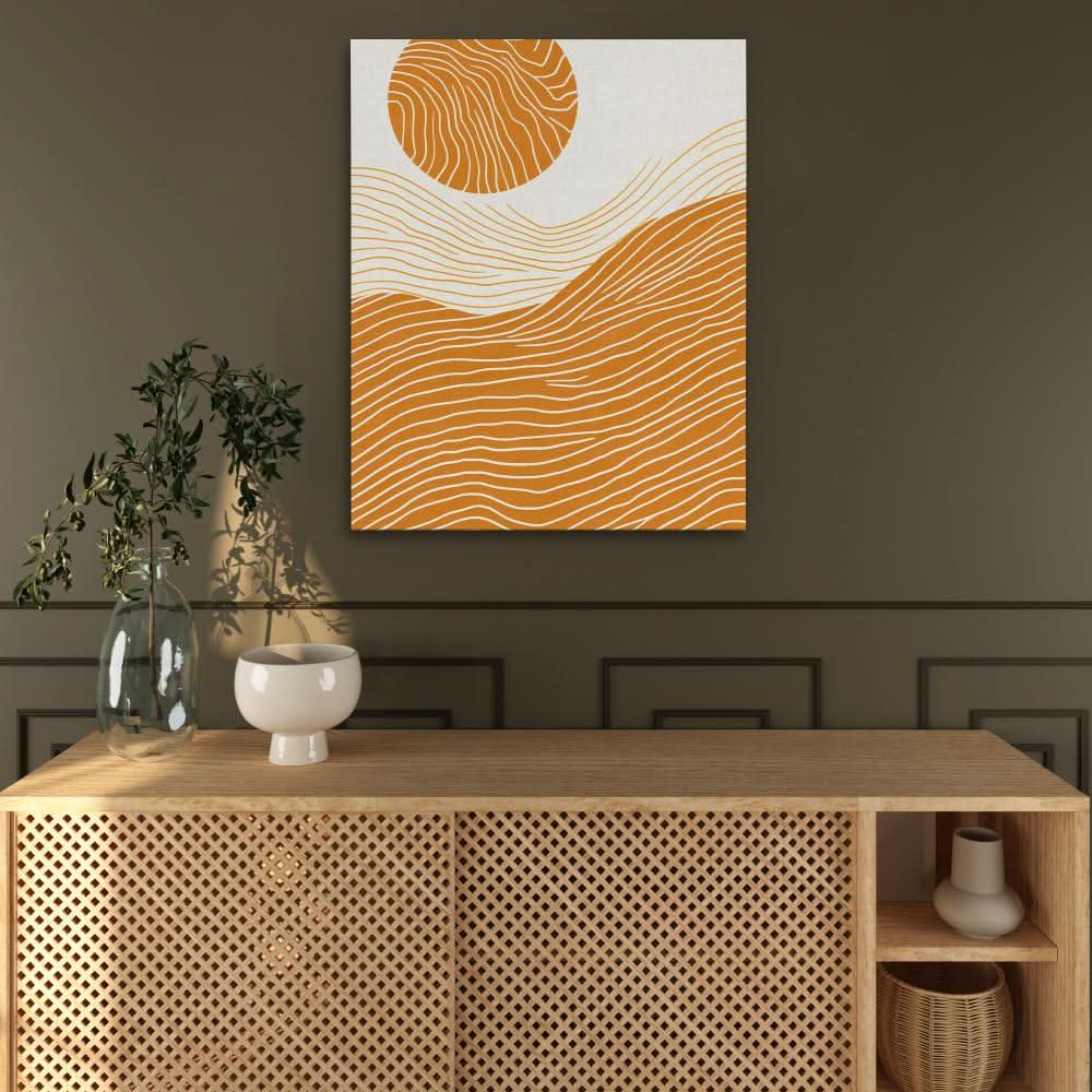 Organic Curves - Minimalist Earth Tones Wall Art
