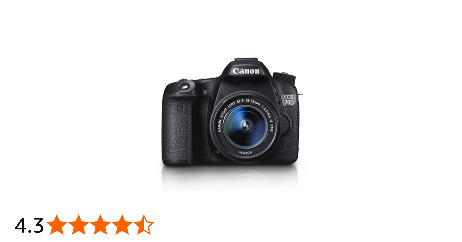 Buy Canon EOS 70D 20.2MP Digital SLR Camera (Black) with EF-S 18