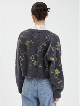 Amazon | [ファーファー] ローズジャガードカーディガン RWNT245043