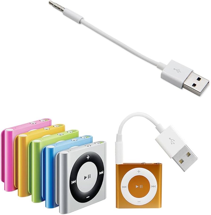 Amazon | 2本セット iPod shuffle用データケーブルUSBショートケーブル
