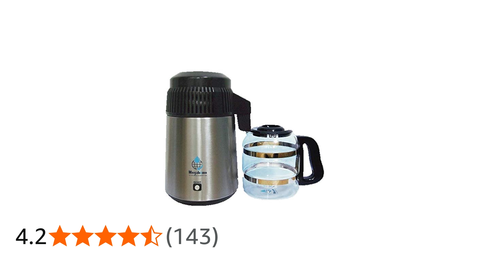 Amazon | 蒸留水器（蓋：黒 本体：ステンレス） 新ガラス容器・磁器