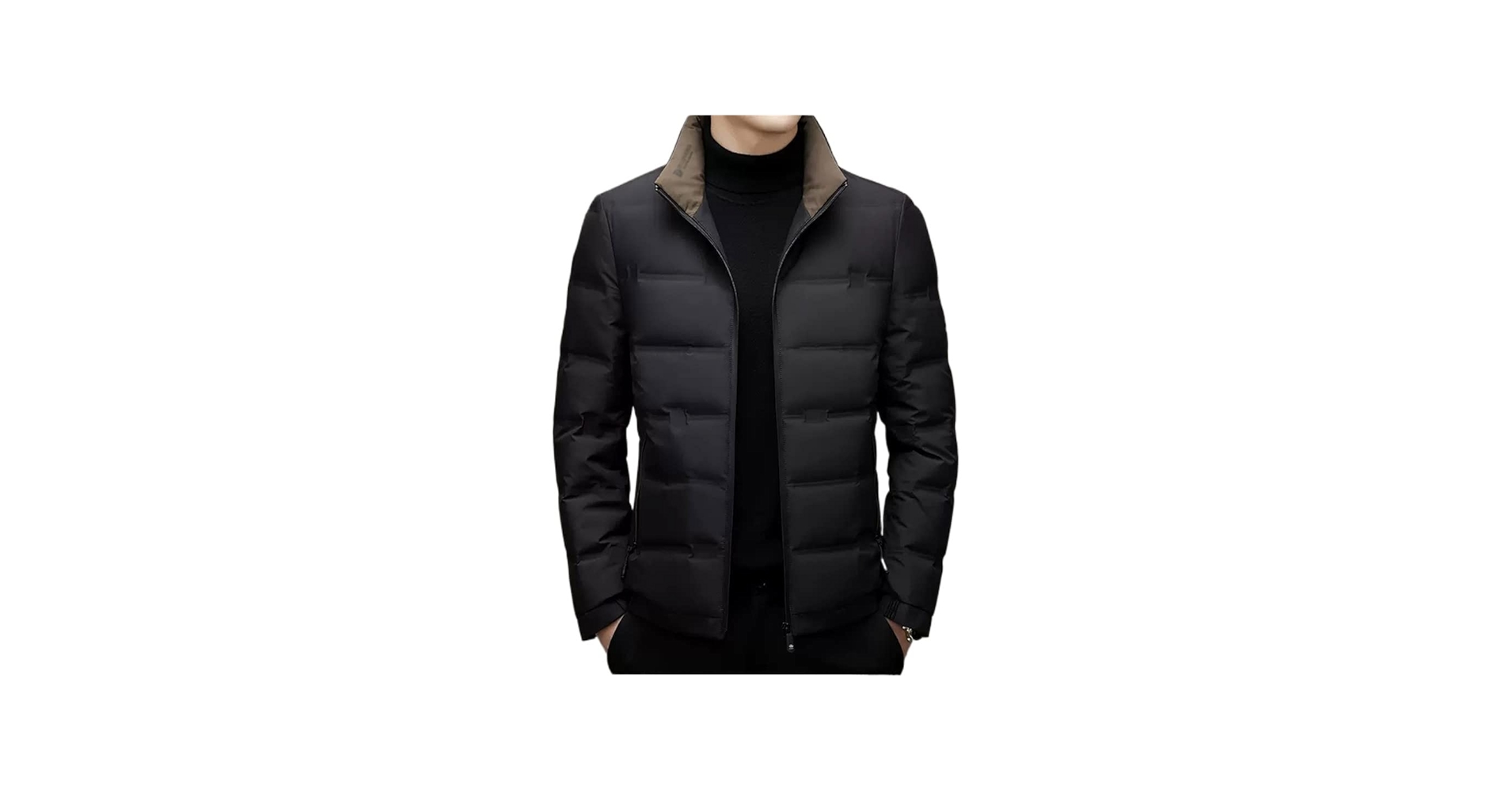 Amazon.com: YMGSCC Winter Down Jacket Men's Stand Collar Contrast