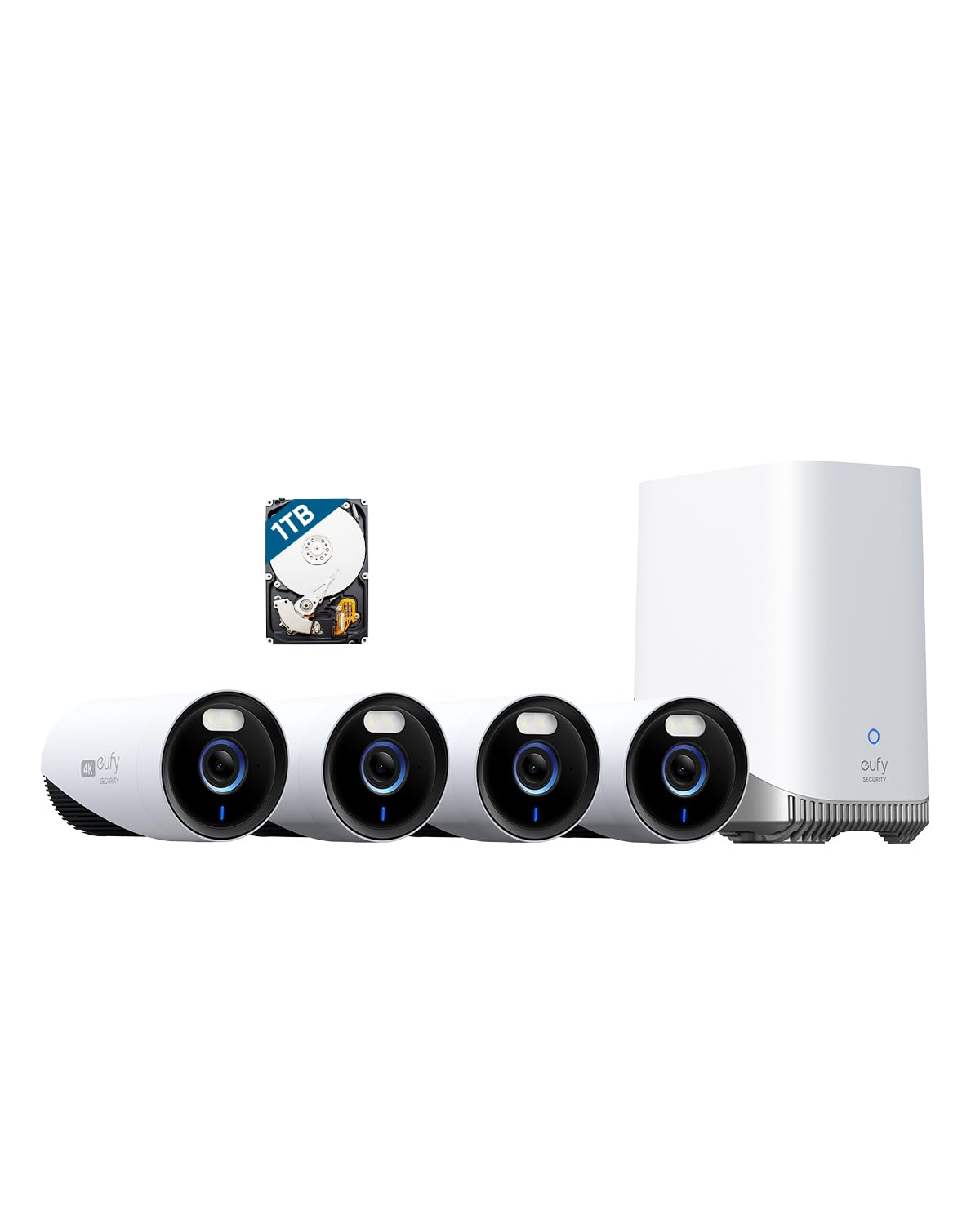 eufy Security eufyCam E330 (Professional) 4-Cam Kit, 4K Outdoor