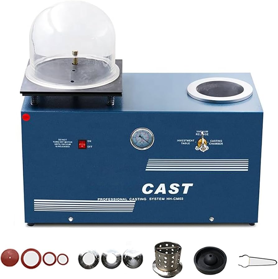Amazon.co.jp: 375W 真空鋳造機、2L 結合鋳造機、ベルジャーと 3 CFM