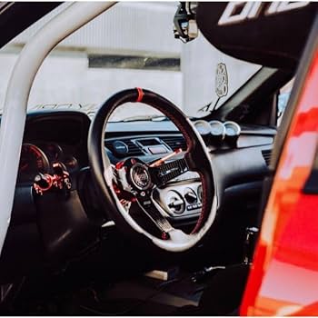 Amazon.co.jp: DND レザー カーボンスポーク パープルステッチ USDM