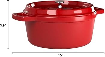 Amazon.com: STAUB 40509-840-0 Cocotte Round 26cm Cherry: Dutch