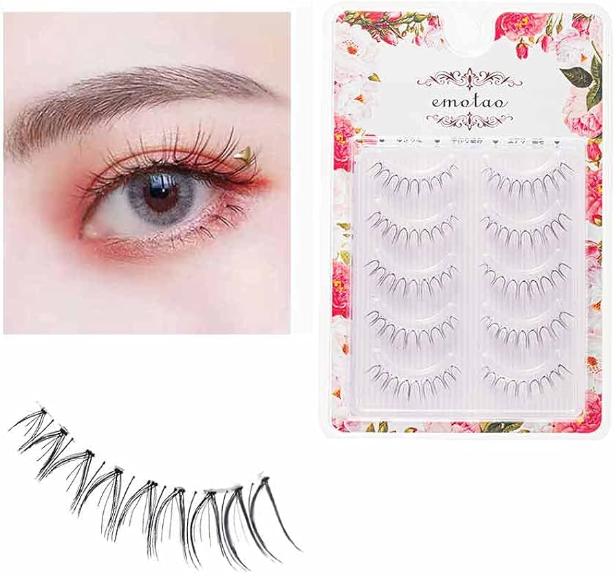 Amazon | emotao つけまつげ ナチュラル 人気 短め 上まつげ 手作り
